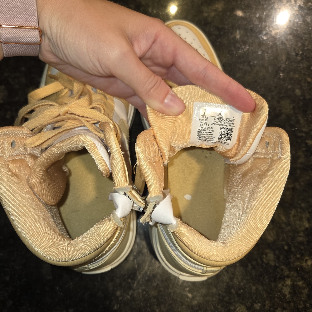 Nike Women's High-Top Sneakers in White and Tan - Picture 4 of 4